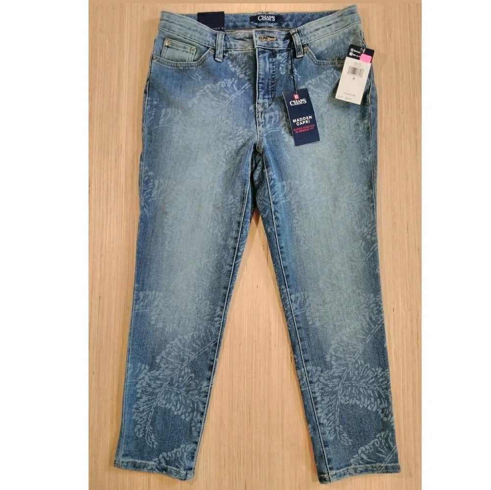 Chaps madden womens slimming fit jean capri size 4